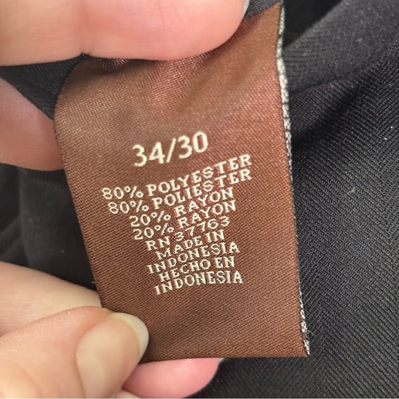 Perry Ellis Black Flat Front Pants Tailored Fit - Picture 6 of 9